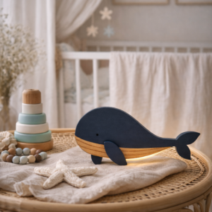 La merveilleuse "Baleine" - Veilleuse en bois