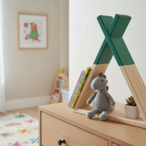 Le tipi - Étagère décorative en bois